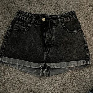 SHEIN Black Denim Jean Shorts